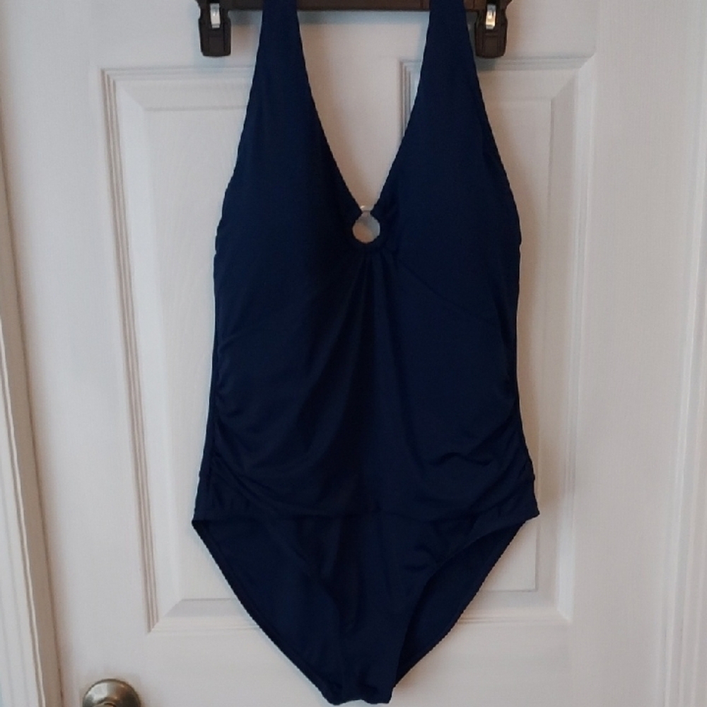 Jantzen Navy Blue One Piece Swimsuit
